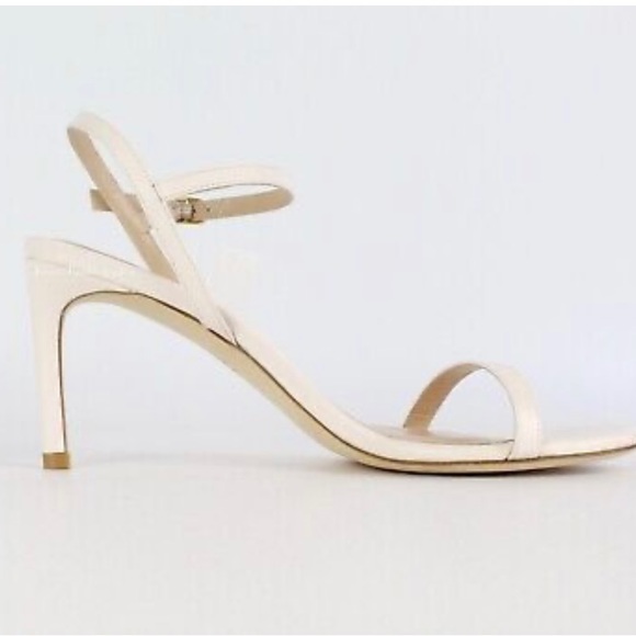 New Stuart Weitzman New Kassidy Heeled Sandal Color:Seashell 8.5 B Medium Width - Picture 4 of 17